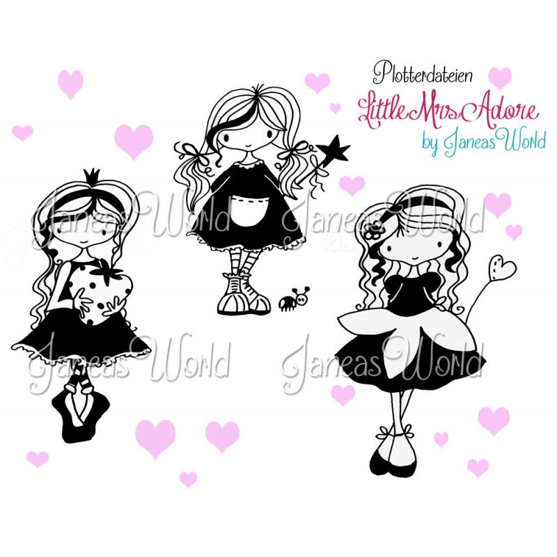 Plottervorlagen Little Mrs.Adore, Plotterdatei – Janeas World